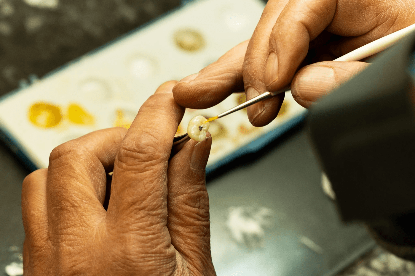 Dental laboratory milling and finishing workspace at York Dental Studios